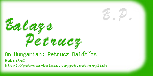 balazs petrucz business card